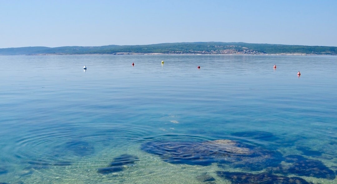 Hotel pool overlooking the sea in Croatia