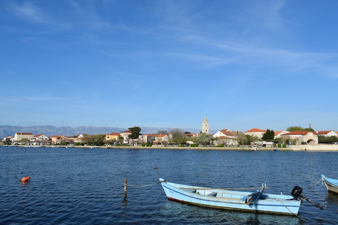Everyday street life scene in a Croatian town