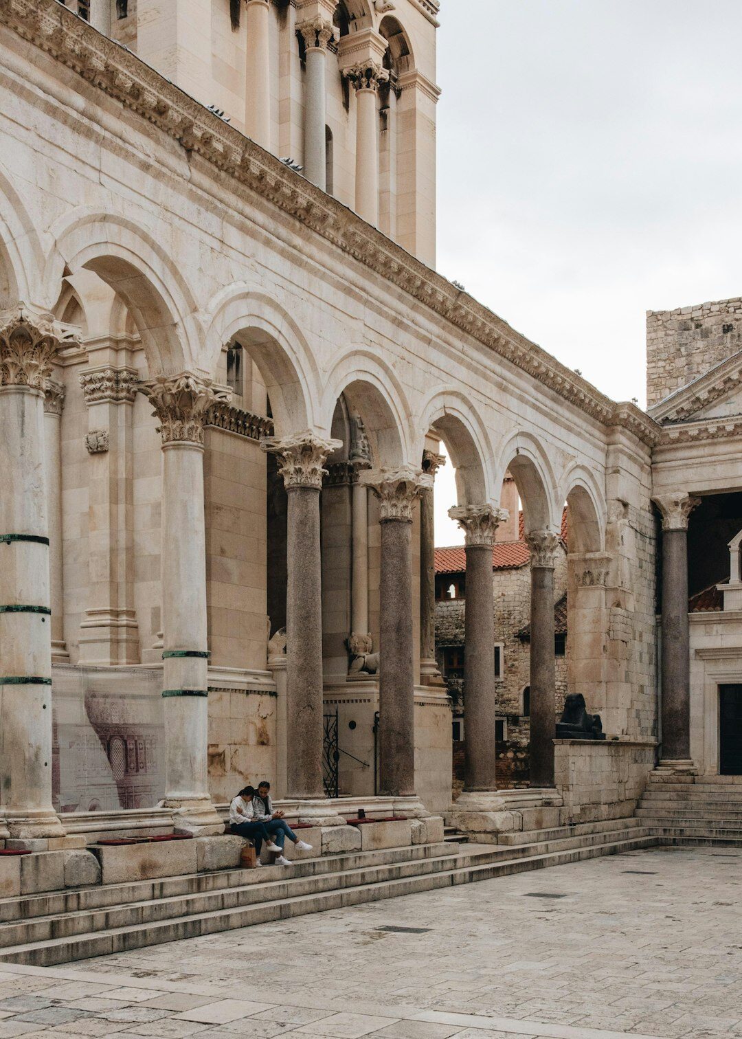 Diocletian's palace stone corridor in Split