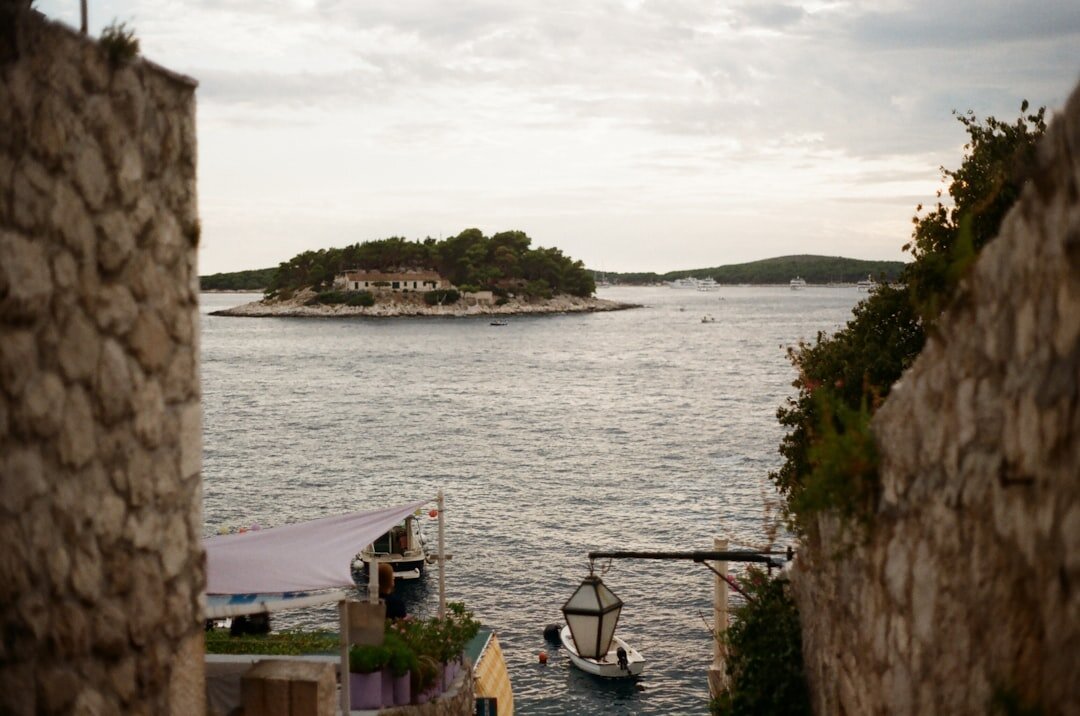 Hidden pebble cove on a Croatian island