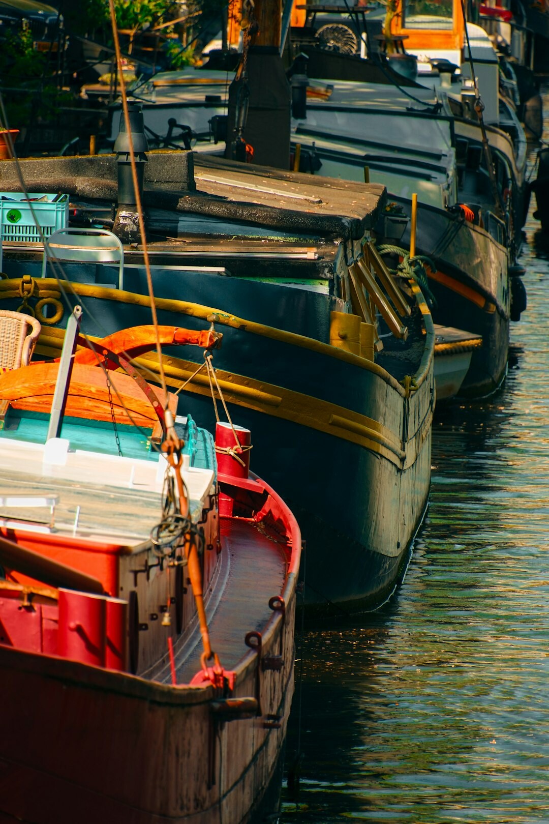Rovinj fishing boats near colorful waterfront