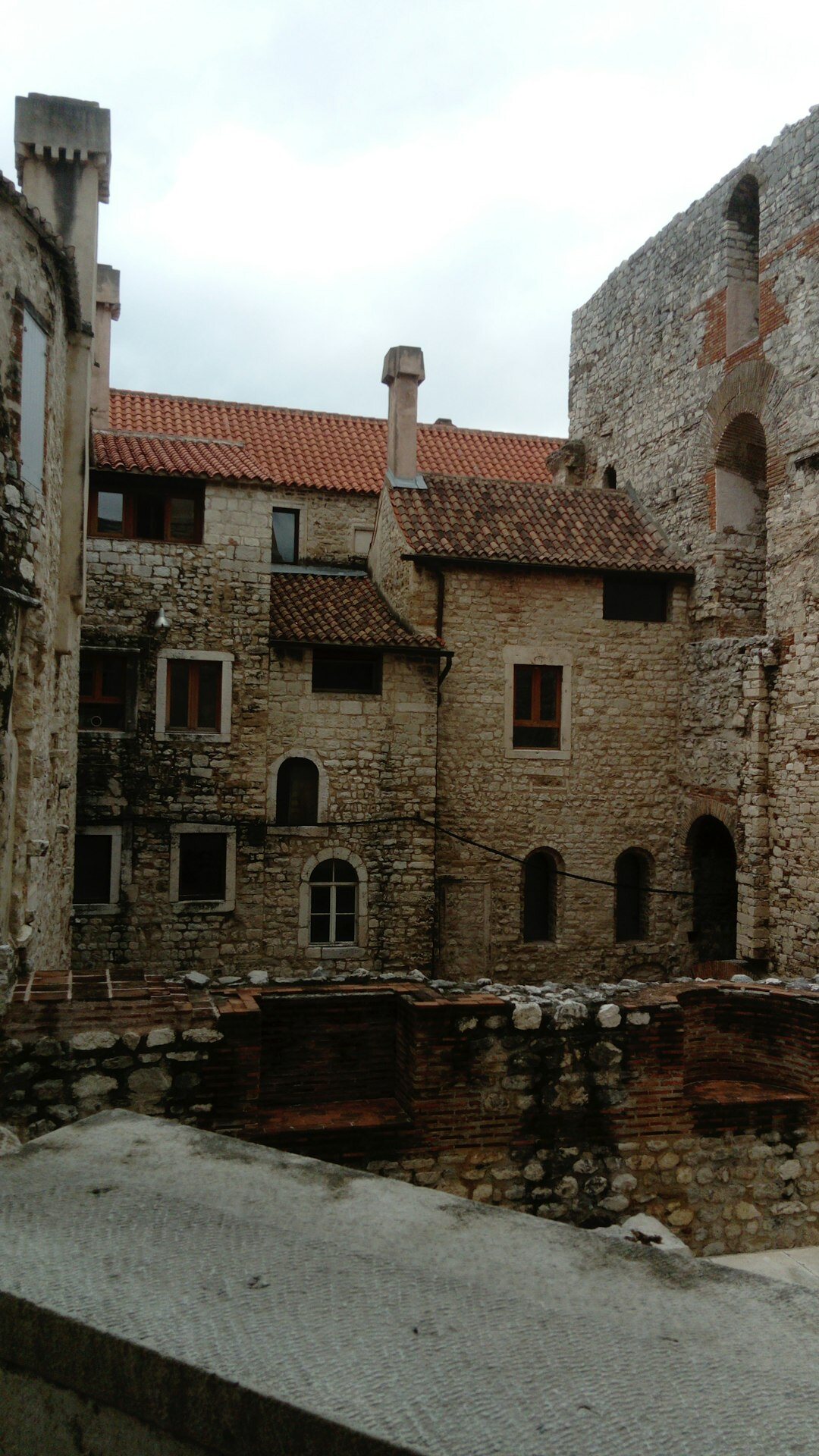 Detail of Diocletian palace stone columns